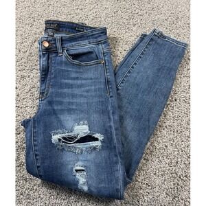 Judy Blue Relaxed Fit Jeans Denim Stretch Distressed Destroyed Womens 7 28